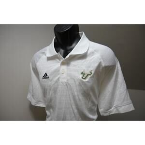 Adidas Golf Polo ClimaLite South Florida Bulls Athletic Golf Shirt Mens Sz Large